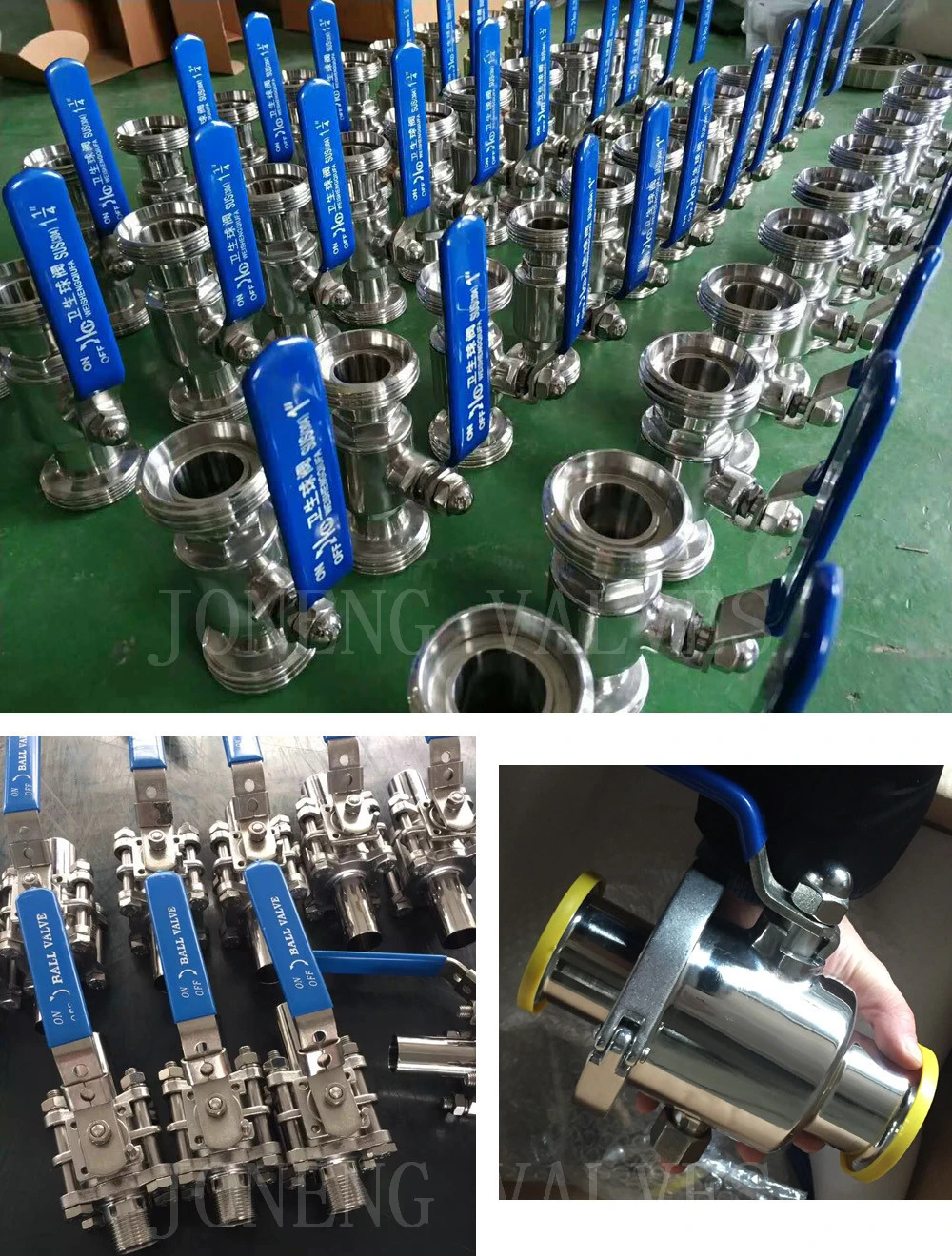 Stainless Steel Hygienic High Pressure Three Piece Sanitary Ball Valve (JN-BLV2009)