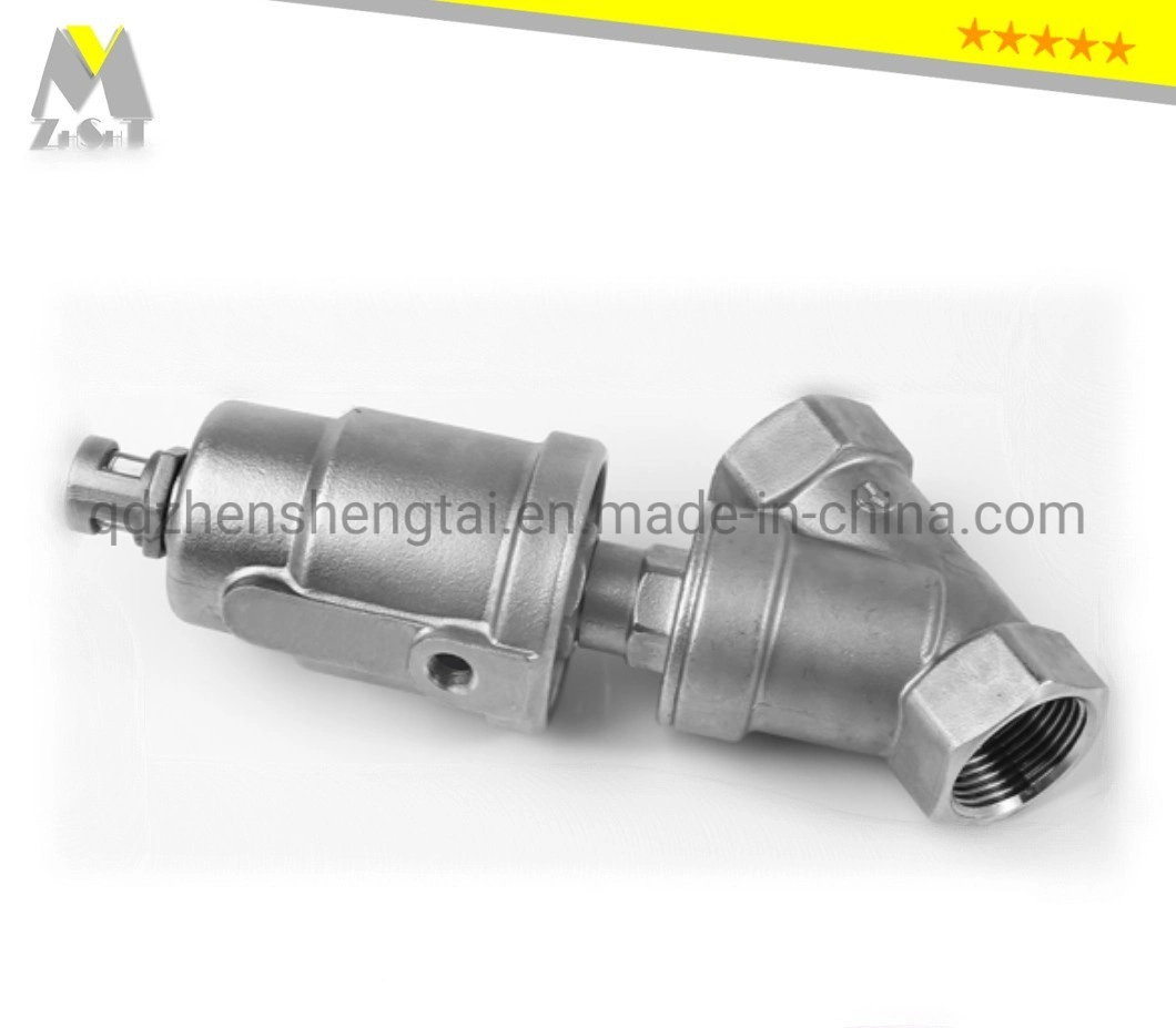 Stainless Steel Pneumatic Angle-Seat Valve Single-Hole Normally Closed Double-Hole Normally Closed Y-Thread High-Temperature Valve