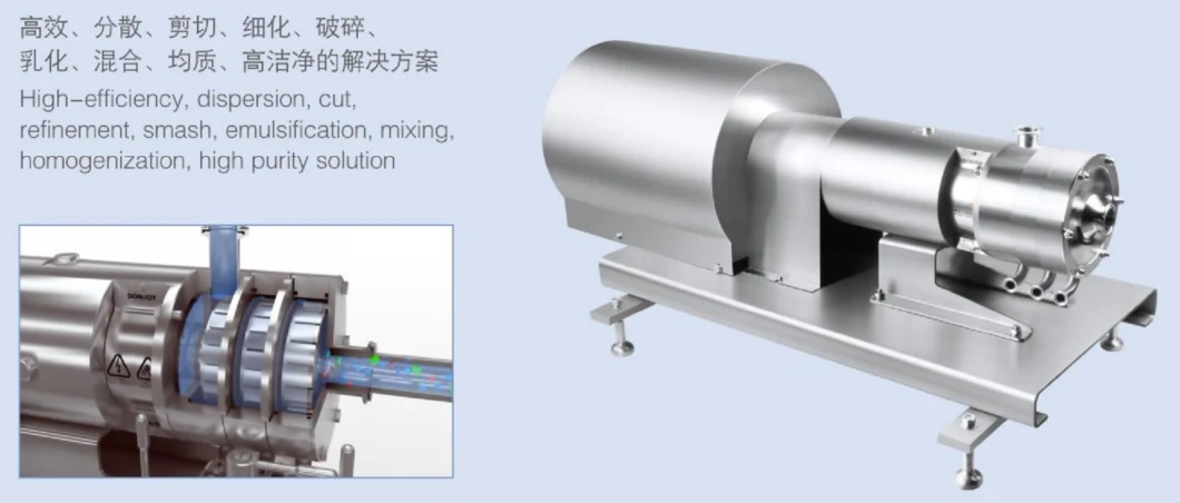 Homogeneous Multi-Stage Emulsifying Mixing Shearing Pump with FDA Certification
