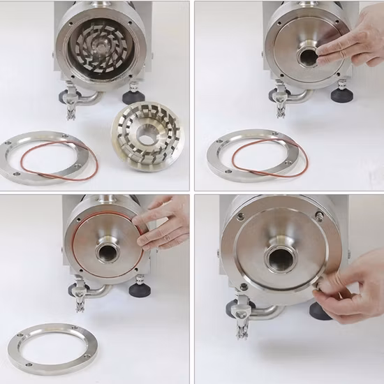 Bomba de homogeneização em linha emulsificante de alto cisalhamento para cremes cosméticos