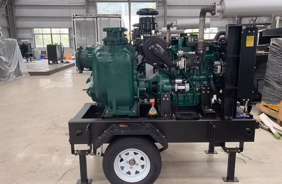 Bombas de água para controle de inundação de emergência móvel Motor a diesel Autoescorvante Desidratação Irrigação industrial